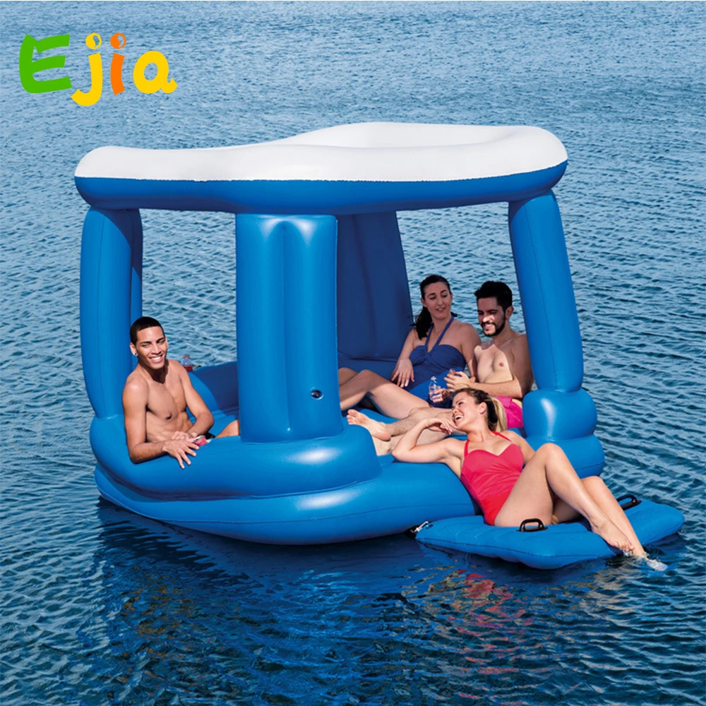 

4 -6 Person Adult Large Pool Floats Inflatable House Castle Pool Floatie Giant Water River Lake Floats Swimming Pool Toys