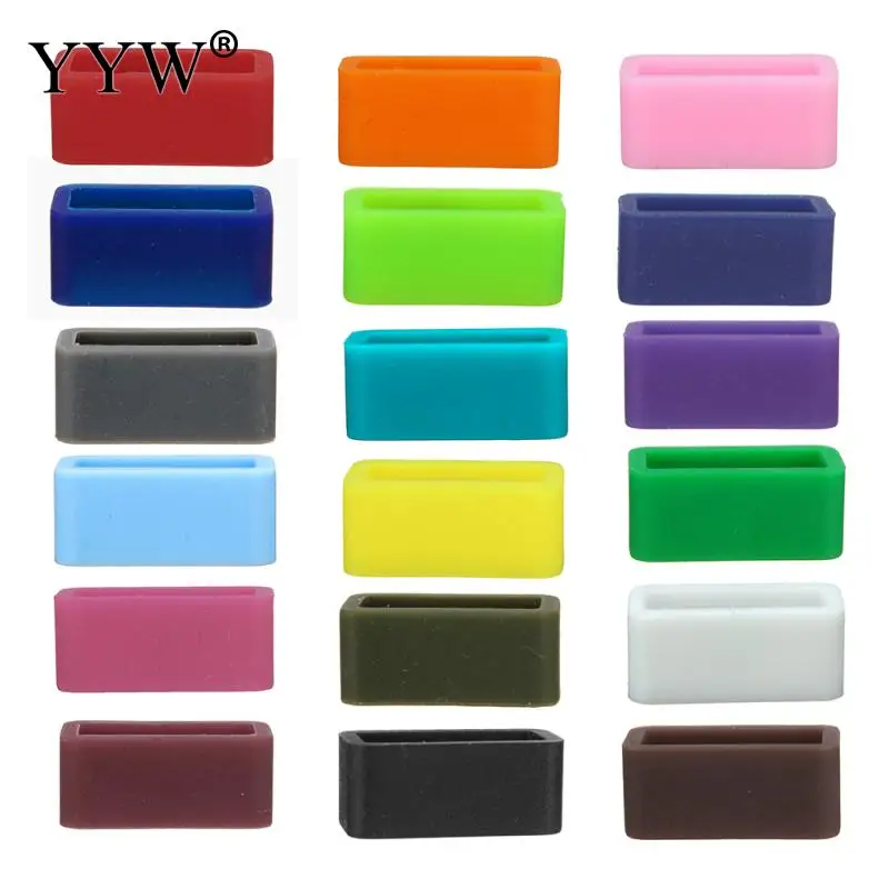 Высокое качество прямоугольная силиконовая Пряжка фиксатора держатель Ремешки