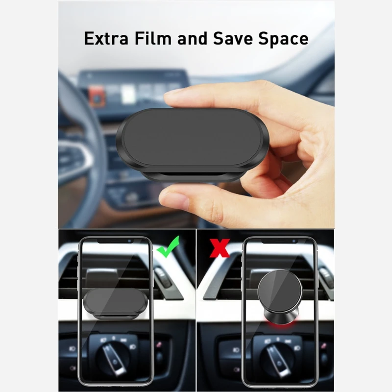 

Magnetic Car Phone Holder Dashboard Magnetic Stand 360 degree Steering Holder