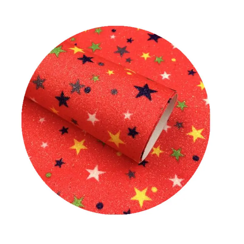 Star red 20*30 см Радужный Блеск Русалка искусственной искусственная кожа бант для волос сумки лоскутное шитье материалы для ручных поделок - Цвет: Star red