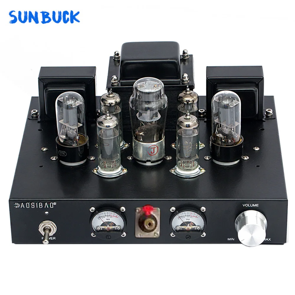

Sunbuck 6H8C 6N8P 5U4C 5Z4P 6P1 Vacuum Tube Amplifier 8W 2.0 HIFI Stereo Single-ended Class A Headphone Amp Tube Amplifier Audio