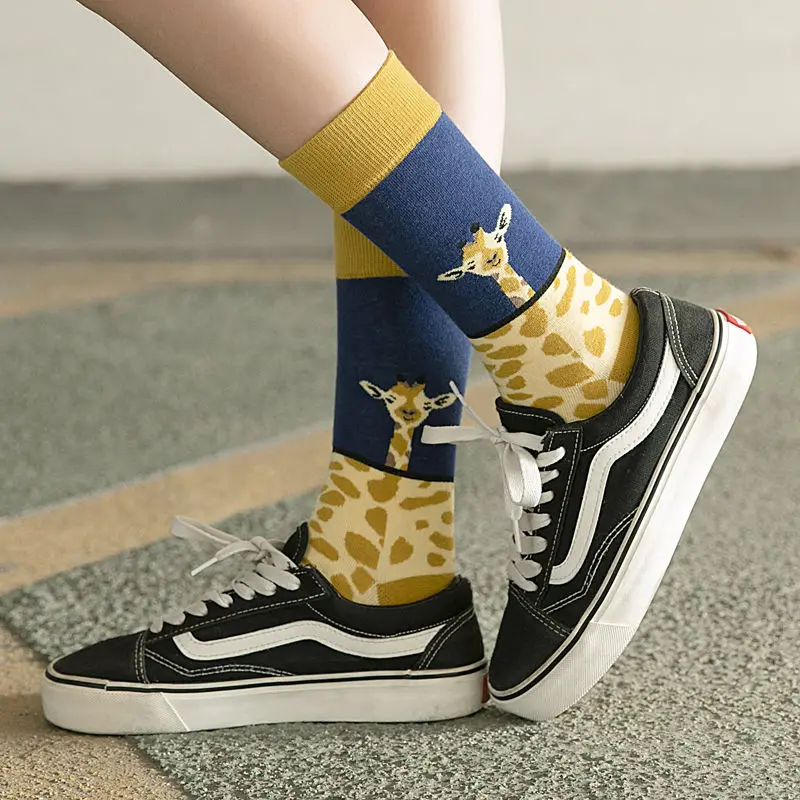 

Cartoon Socks Female Japanese Ins Tide Spring and Autumn Socks Regular Thickness Harajuku Style Kawaii Tube Socks
