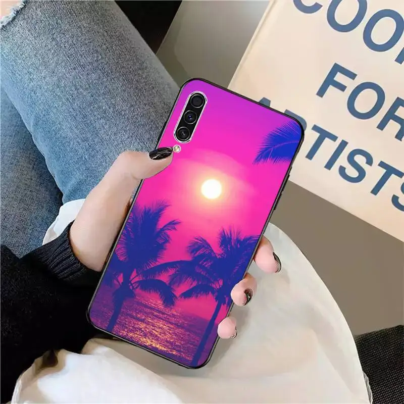 

Ocean Beach the scenery sunset Phone Case For Samsung galaxy S 9 10 20 A 10 21 30 31 40 50 51 71 s note 20 j 4 2018 plus
