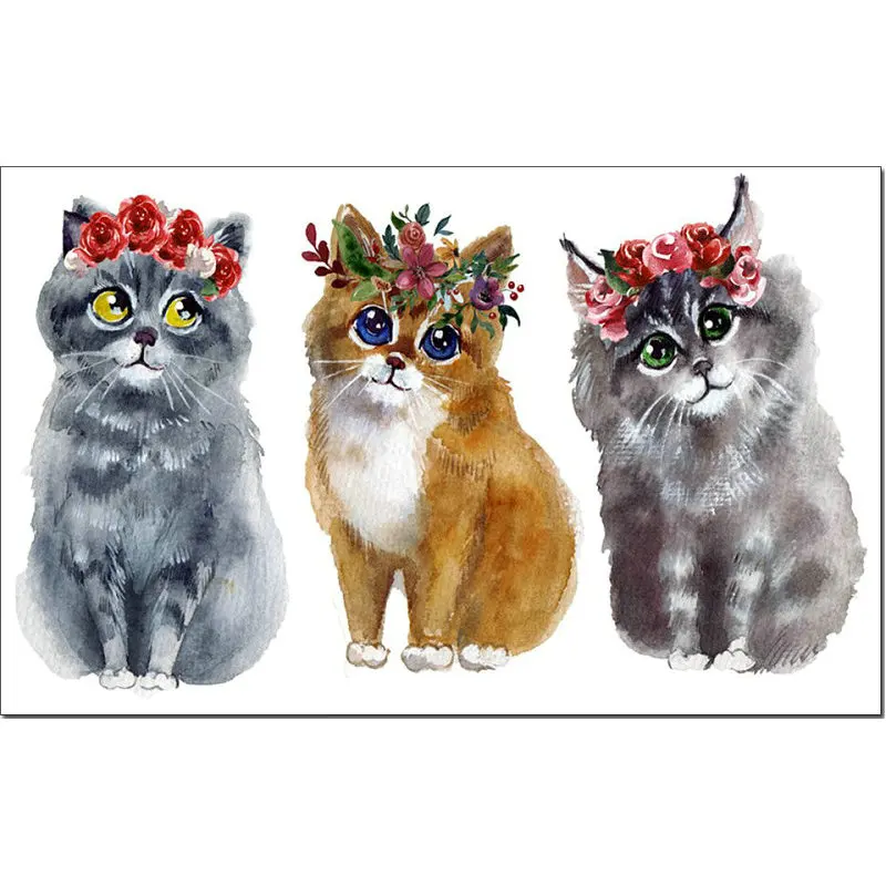 

DIY Diamond Mosaic Full Square Rhinestones Diamond Embroidery Sale Animals 5D Diamond Painting Abstract cat Wall Decoration