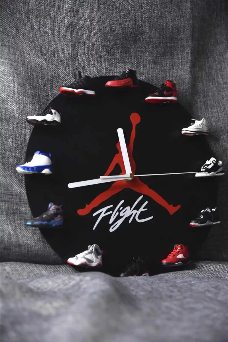 AJ1-AJ12 CLOCK Дропшиппинг aj деревянные часы offwhite Chicago Unc NRG 1 3D мини-кроссовки спортивная обувь, кроссовки брелоки - Цвет: AJ1-AJ12 CLOCK