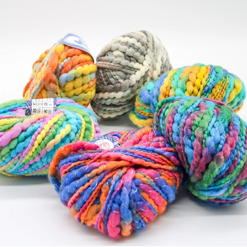 

50g/Ball Wool Yarn for Knitting Crochet Thread DIY Sweater Handcraft Hat Scarf Lanas Segment Dyed Soft Plush Cords Freeshipping