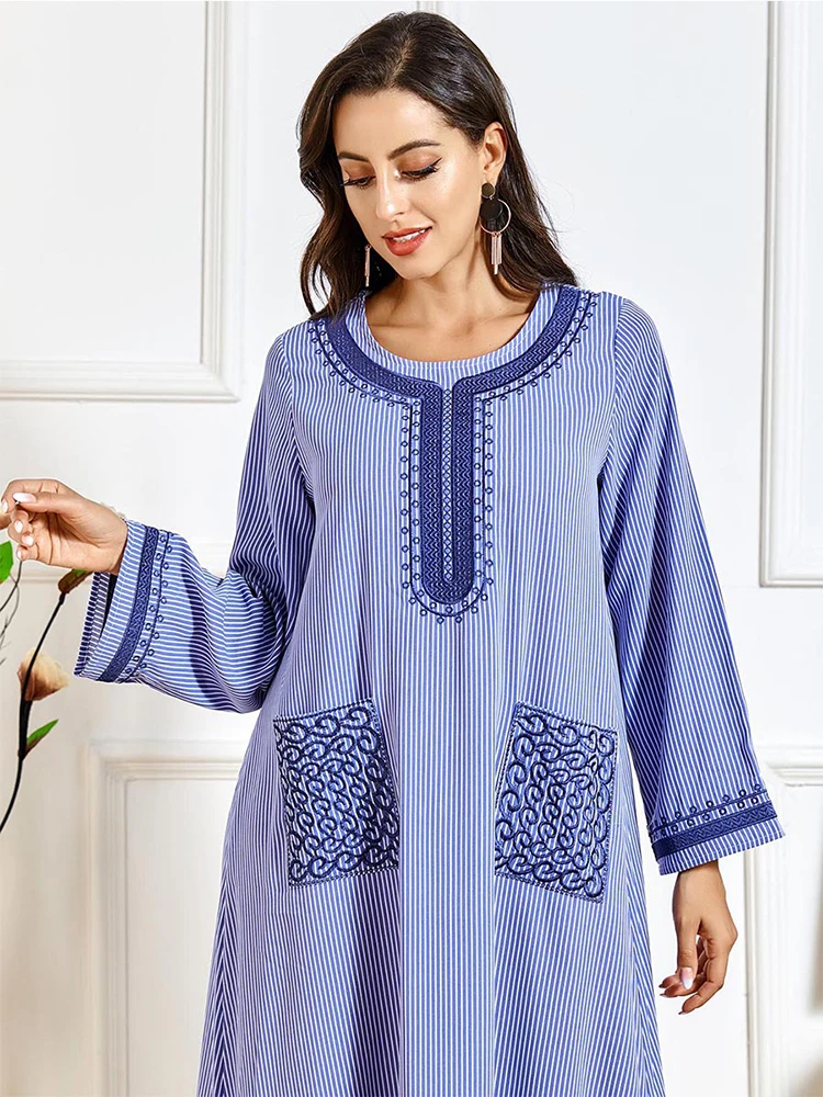 

Robe Longue Musulman De Mode Femme Kaftan Dubai Abaya Muslim Hijab Dress Turkey African Dresses Abayas For Women Vestidos Oman