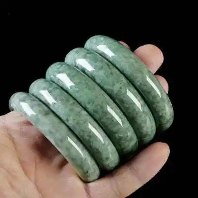 Отправить сертификат натуральный браслет из Мьянмы Jadeite класса A ледяной голубой