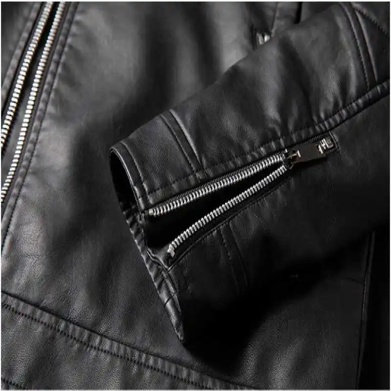 

New Autumn Men's Personality Zipper Lapel PU Leather jacket Masculino Korean Motorcycle Chaquetas En Cuero Casaco Male Slim Coat