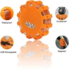 Dropship светодиодный автомобиль фальшфейер Красного светильник Безопасность вспышка светильник IP44 магнит Предупреждение ночной Светильник s аварийный вспышек зарядка через USB