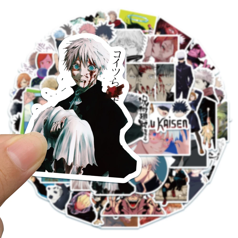 

50Pcs Japanese Anime Jujutsu Kaisen Waterproof Cartoon Stickers Bedroom Graffiti Suitcase Guitar Skateboard Computer Sticker