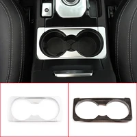 black wood grain car interior water cup holder frame decoration cover sticker for land rover discovery 4 2010 2016 accessorries