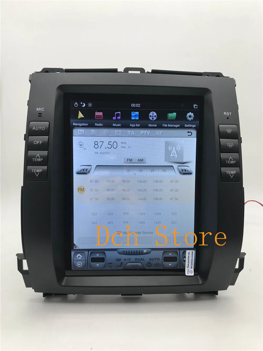 10,4 ''вертикальный экран Tesla стиль Android 8,1 автомобильный dvd-плеер gps для Toyota Prado 120 land cruiser 2002-2009 Lexus GX470 PX6