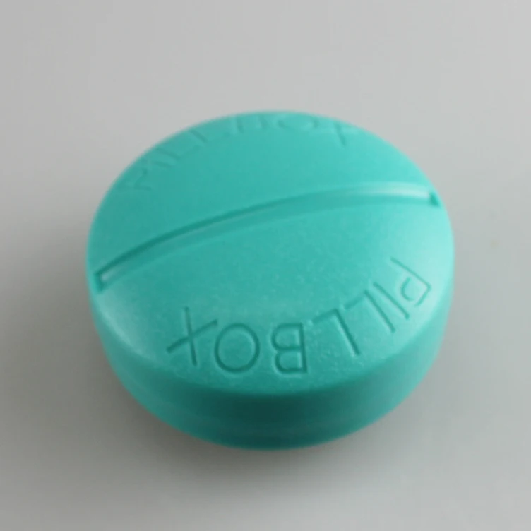 light blue Мини 4 слота таблетки для лечения здоровья коробка лекарств держатель планшета Сортировка чехол для хранения Круглый Ящик для хранения Органайзер контейнер для таблеток - Цвет: light blue