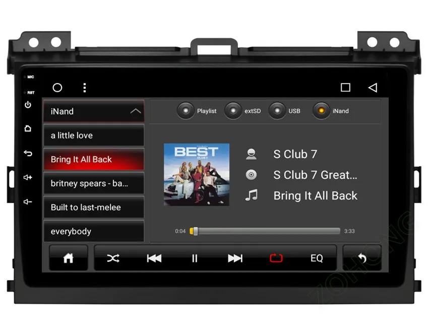 2din Восьмиядерный Android9.0 автомобильный радиоприемник для Toyota Land Cruiser Prado 120 Lexus GX470 мультимедиа авторадио навигация gps DVD плеер