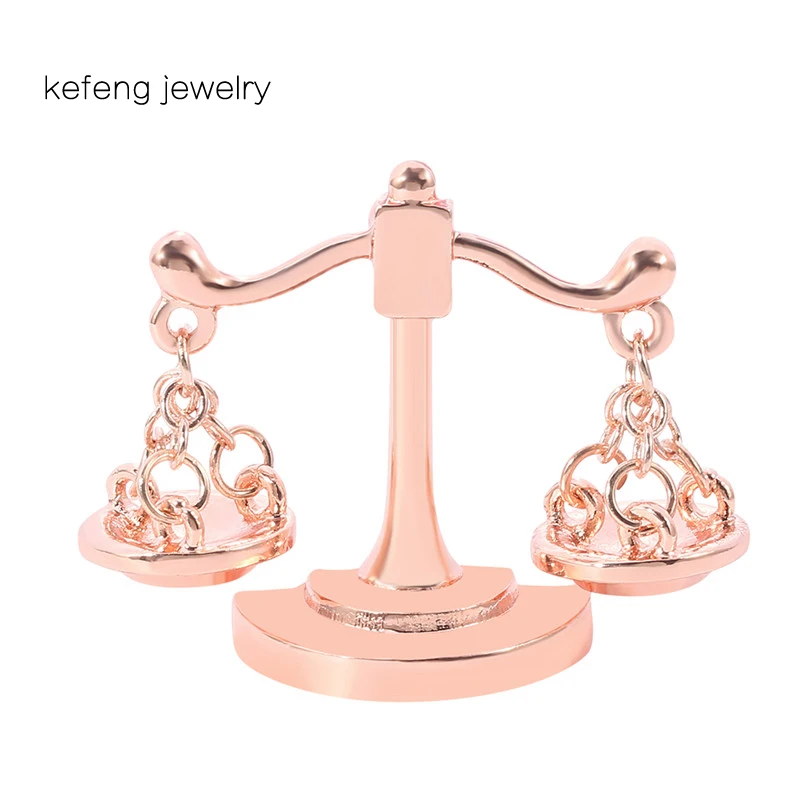 Модная брошь в форме баланса розового золота ювелирное изделие для женщин детей