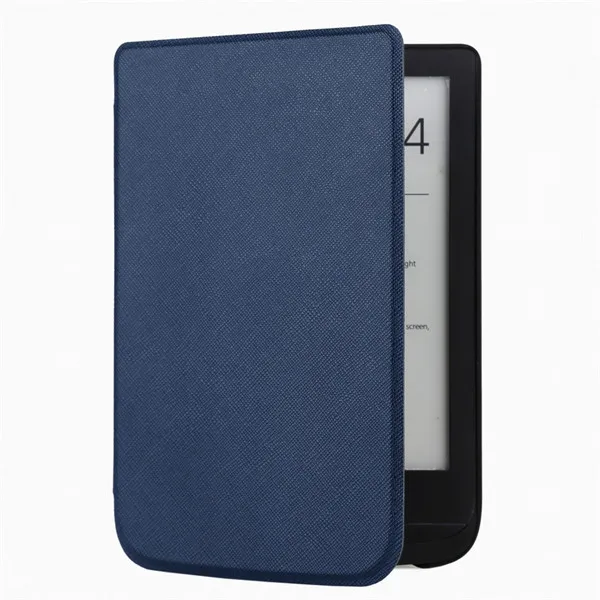 dark blue Gligle чехол из тонкой кожи чехол для электронной книги PocketBook Touch Lux 4 627 HD3 632 Basic2 616 читалка+ пленка для экрана - Цвет: dark blue