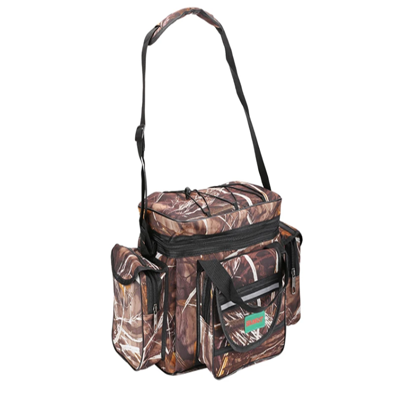 

Waterproof Fishing Bag Nylon Large Capacity Multi-Purpose Fishing Bag Two-Layer Outdoor Shoulder Bags