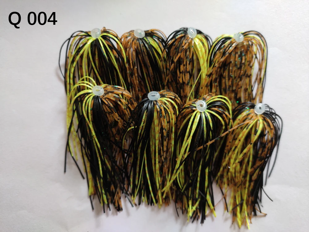 8 Пряди Ков 50 нитей Силиконовые юбки проволока Аксессуары для рыбалки Buzzbait SpinnerBait