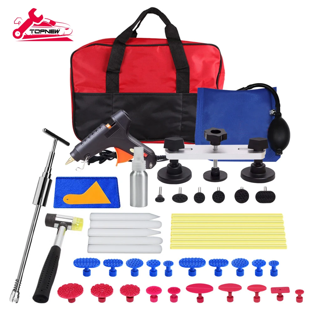 barato Paintless Dent Repair Tools Conjunto De Mão Casa Kit Remoção Diy Martelo Reverso Guias Ferramentas De Metal Para Máquinas Carro Dent