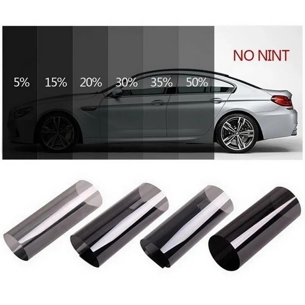 100x50CM Auto Tint Film Window Solar UV Protection Film Sticker Dark Black Car Window Foils Tint Film Glass Car Accessaries
