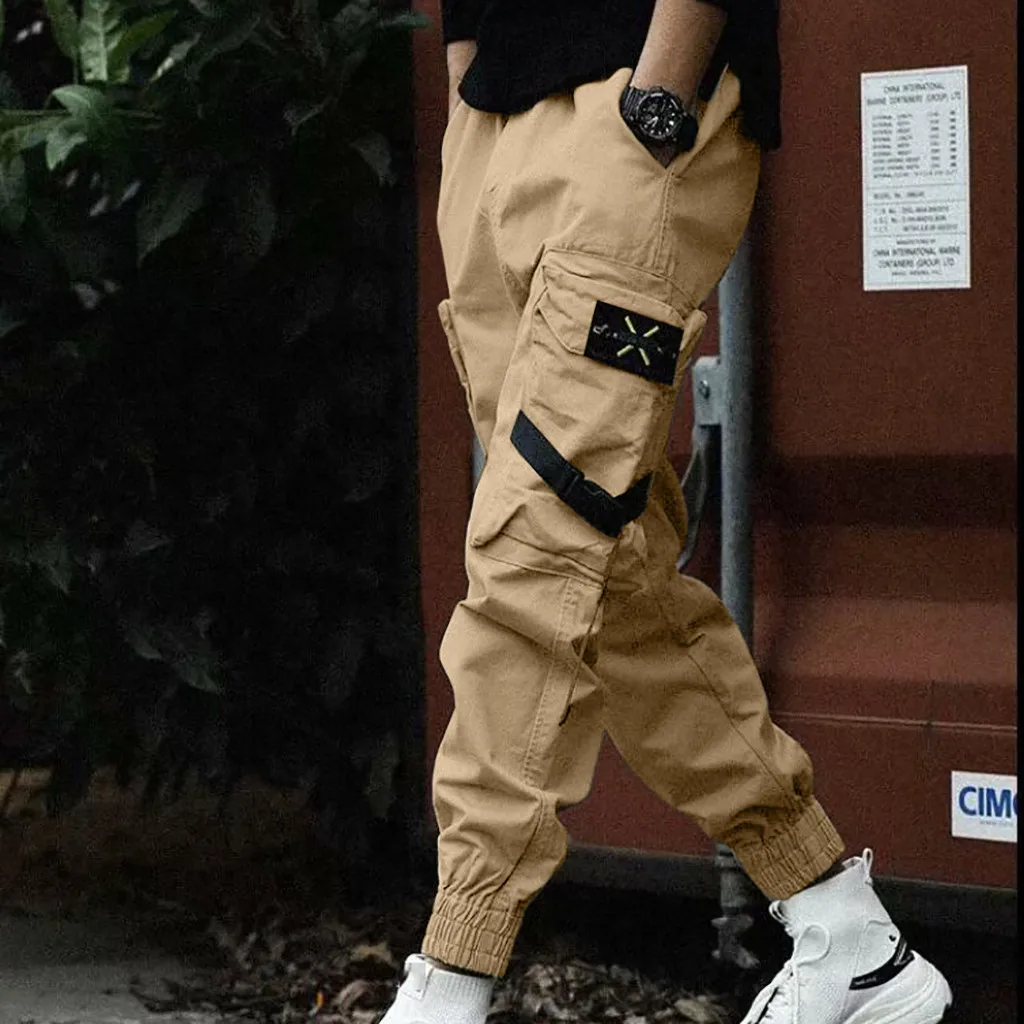 Брюки мужские уличные брюки спортивные хип хоп тактические spodnie 2019 повседневные