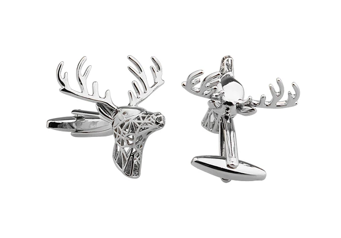 Мужские художественные запонки с оленями качественный латунный материал