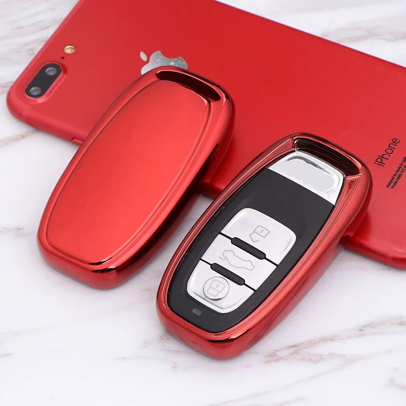 

Soft TPU Car key cover case bag Fit for AUDI A4 A5 A6 B6 B7 B8 A7 A8 Q5 Q7 R8 TT S5 S6 S7 S8 SQ5 car covers car styling