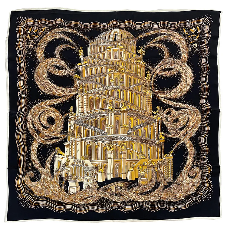 

women vintage 100% Silk Designer Scarf Shawl *Mulberry Silk Square Scarf 90*90cm Silk Scarf Hand Rolled Edges Foulard Satin