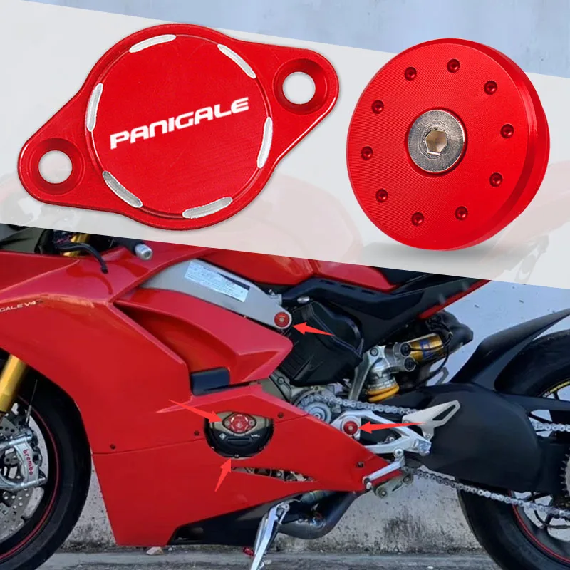

Декоративная крышка двигателя мотоцикла, крышка переменного тока для DUCATI PANIGALE V4/S Streetfighter V4/S, декоративные винты с отверстиями для рамы