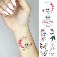 waterproof temporary lasting tattoo sticker girl wrist arm flash color flower swallow bird butterfly fashion sexy tattoos women