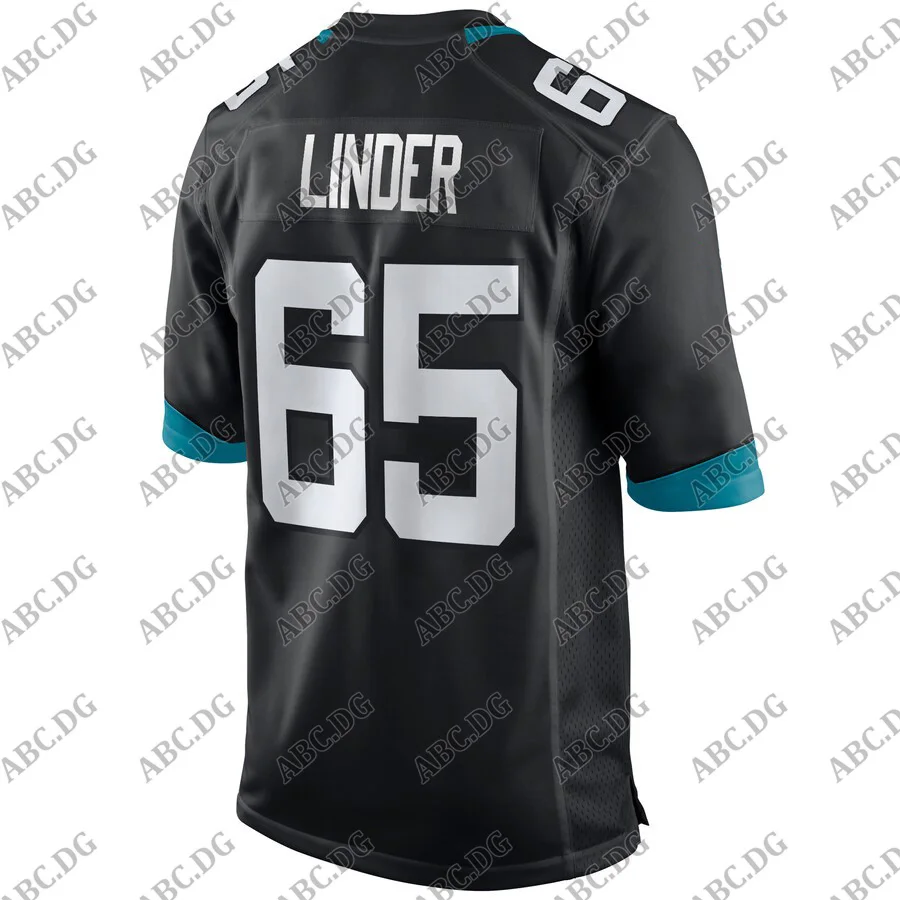 

Customized Stitch Men Women Kid Youth Jacksonville Brandon Linder Black Game Jersey 4XL 5XL 6XL