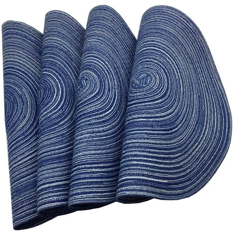 Placemats Round for Dining Table Set of 4 Woven Heat Resistant Non-Slip Kitchen Mats | Дом и сад