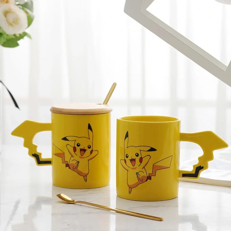 

2021 New Cartoon ceramic cup Pocket Monster Cartoon Pika-chu Coffee Mug Creative Ceramic Lemon Tea Milk Cup for Christmas Gifts