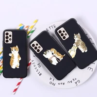 funny cartoon cat phone case for samsung a32 a51 a52 a71 a72 a50 a12 a21s a s note 20 s21 10 plus fe ultra