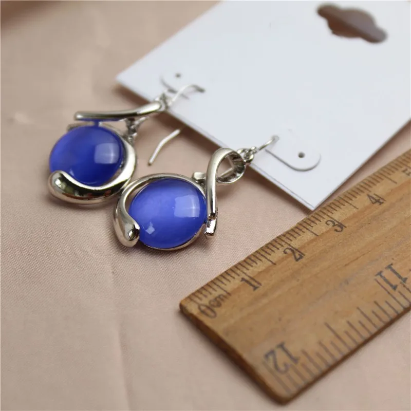 Новинка вставки из сплава с Синим Опалом в европейском и американском стиле -