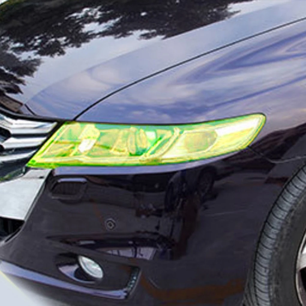 

Car Headlight Protective Cover Wrap Tail Light Fog Lamp Stikcer Film Car Styling, Yellow