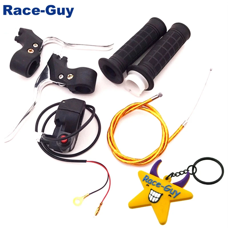 Ручки + стоп переключатель золотой трос дроссельной заслонки 115 мм 825 рычаг