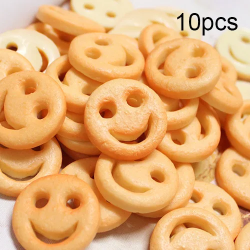 A 10pcs Happy monkey ломтики слизи поставки очаровательные милые ролевые смайлики бисквит добавки Набор DIY аксессуары для пушистой чистой слизи игрушки - Цвет: A 10pcs