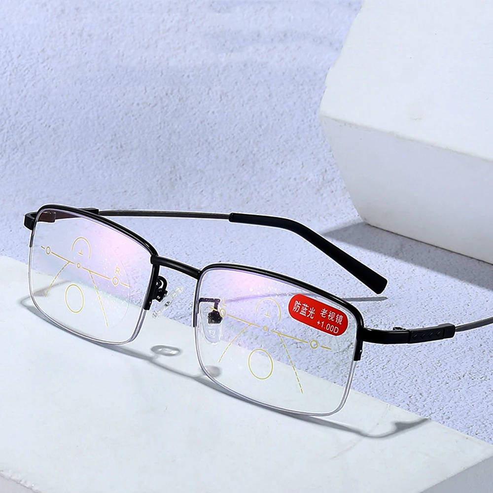 

CLARA VIDA Memory Titanium Alloy Anti-blue Light Distance Near Dual-purpose Smart Reading Glasses +1.0 +1.5 +2.0 To +4.0