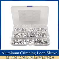 500pcs single hole crimp sleeve aluminum crimping loop sleeve fishing line tube connectors