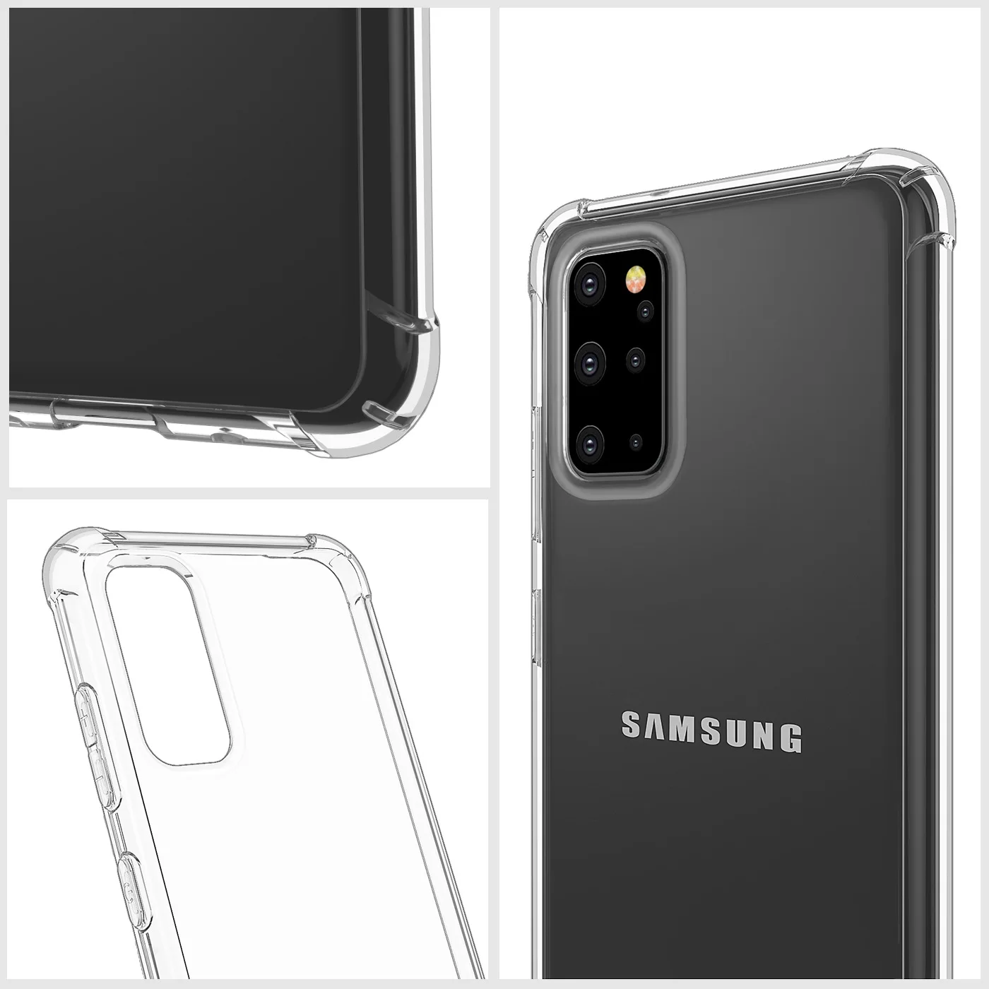 Transparent Silicone Case For Samsung S20 FE S21 Ultra S10 S9 Plus A21S A70 A50 A72 A52 A71 A51 A41 A12 A32 A82 5G Back Cover