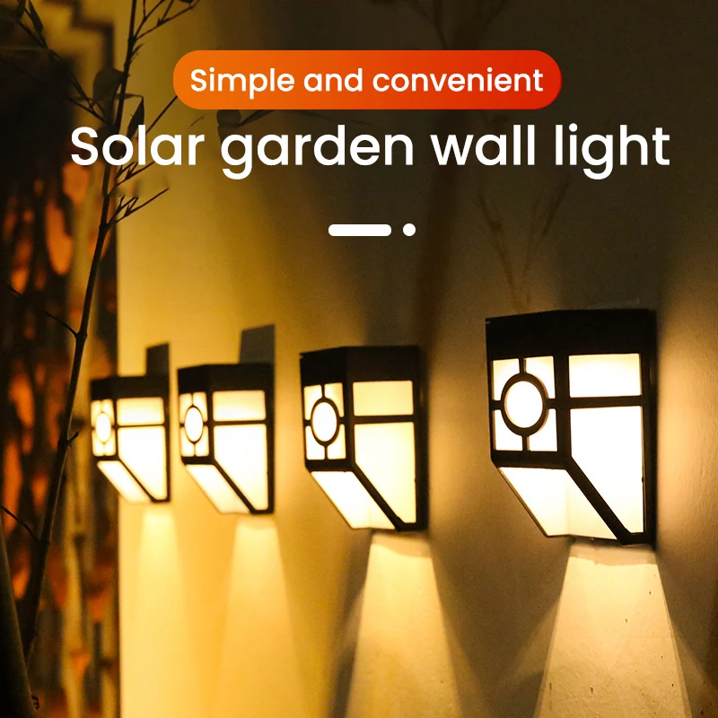 

Solar Light Retro Wall Light Fence Light Checkered Light Outdoor Garden Light Landscape Lighting Balcony Wall Pane Light 2LED