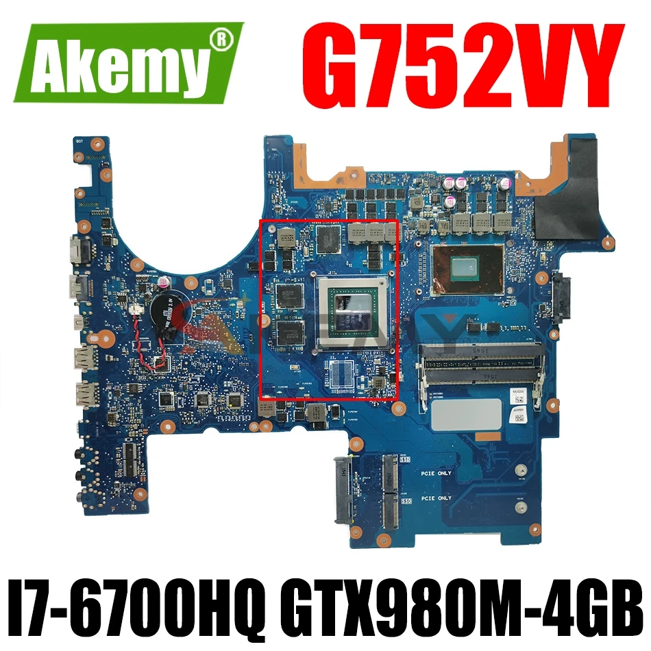 

Материнская плата AKEMY G752VY для ноутбука ASUS ROG G752VL G752VT, оригинальная материнская плата HM170