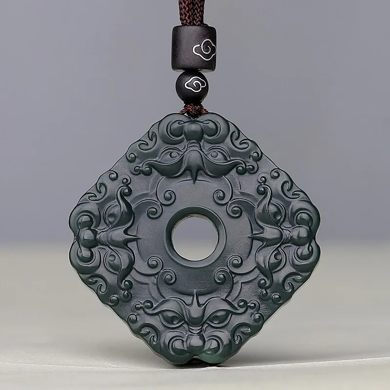 Ожерелье с подвеской из натурального нефрита голова пияо ювелирное изделие для