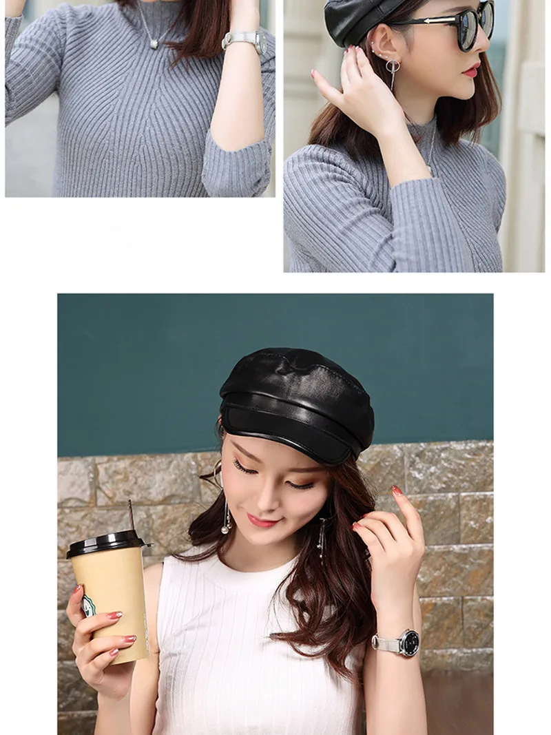 SHALUOTAOTAO Новинка Snapback модная овчина шляпа из натуральной кожи зимние теплые армейские кепки для мужчин и женщин для отдыха брендовые шапки