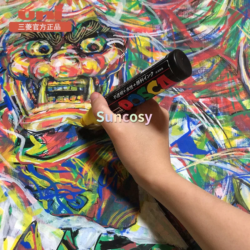 UNI POSCA ручка маркер Φ 1 мм поп постер для рекламы Офисная ученическая живопись
