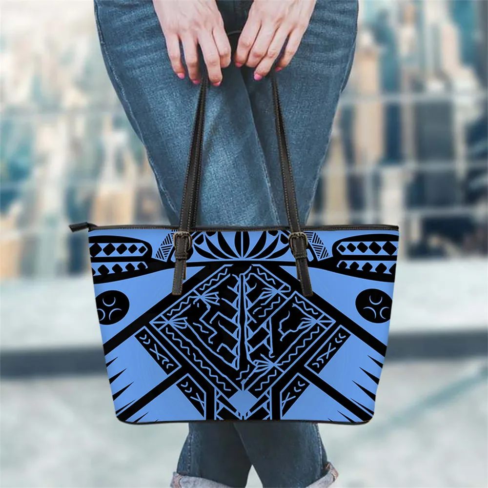 

FORUDESIGNS Hot Style Women Totes Bag Polynesian Tribe Pattern Printing Large Capacity Outdoor Lady Shopper Fashion Shoulder Sac