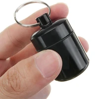 2pc mini bottle waterproof aluminum alloy medicine keychain portable storage box drug holder travel container cac e1g3