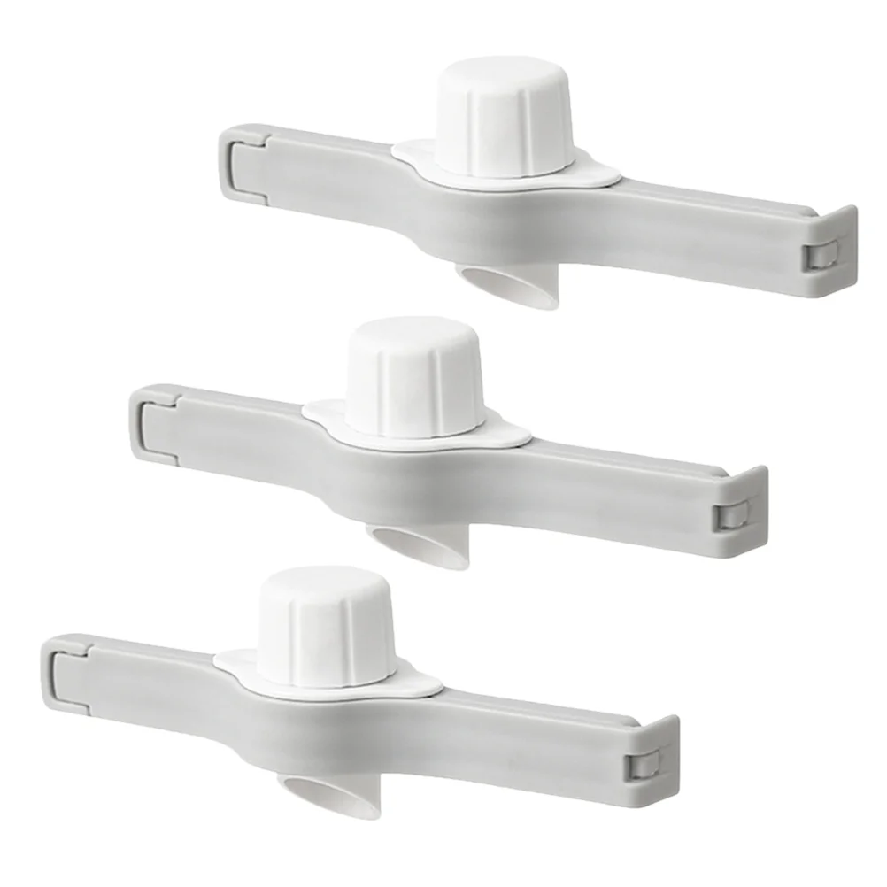 

3Pcs Food Bag Sealing Clamps with Discharge Nozzle Seal and Pour Food Bag Clips